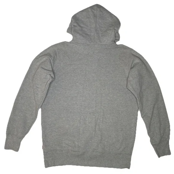 Supreme Spellout Hood Gray Zip-Up Sweater for Men - Picture 6 of 7